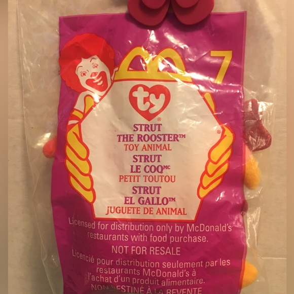 Vintage 1999 McDonald’s Happy Meal Toy “TY” Strut The Rooster - Picture 3 of 4